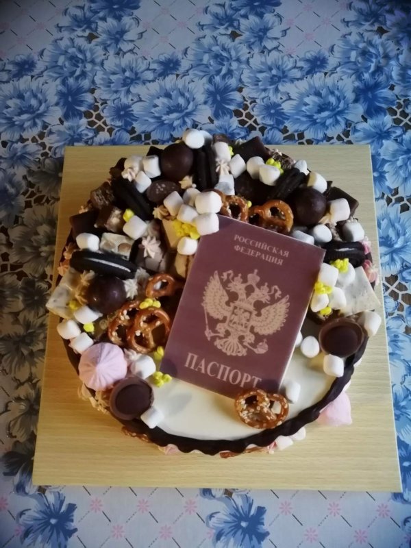 Торт на 14 лет девочке с паспортом