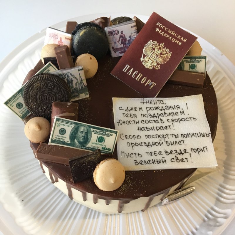 Торт в виде подарка для мужчины