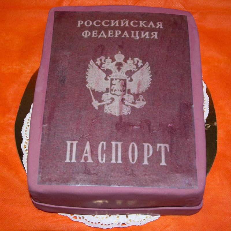 Торт с паспортом для мальчика