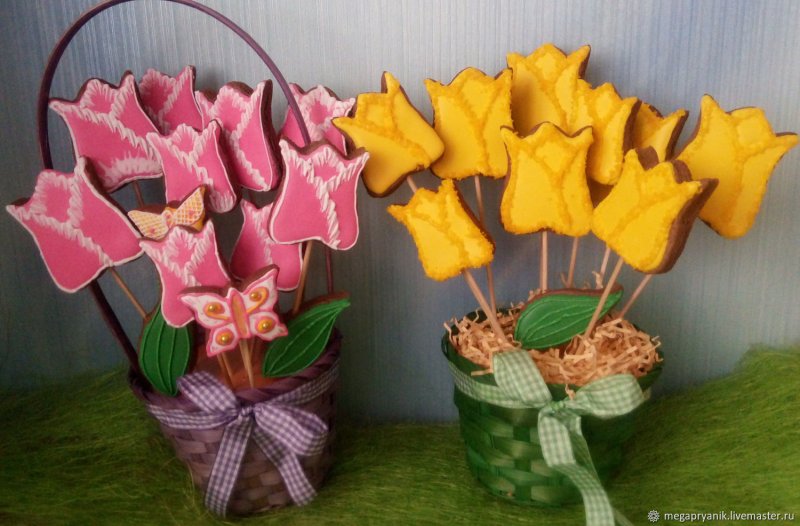 Мини букеты из пряников