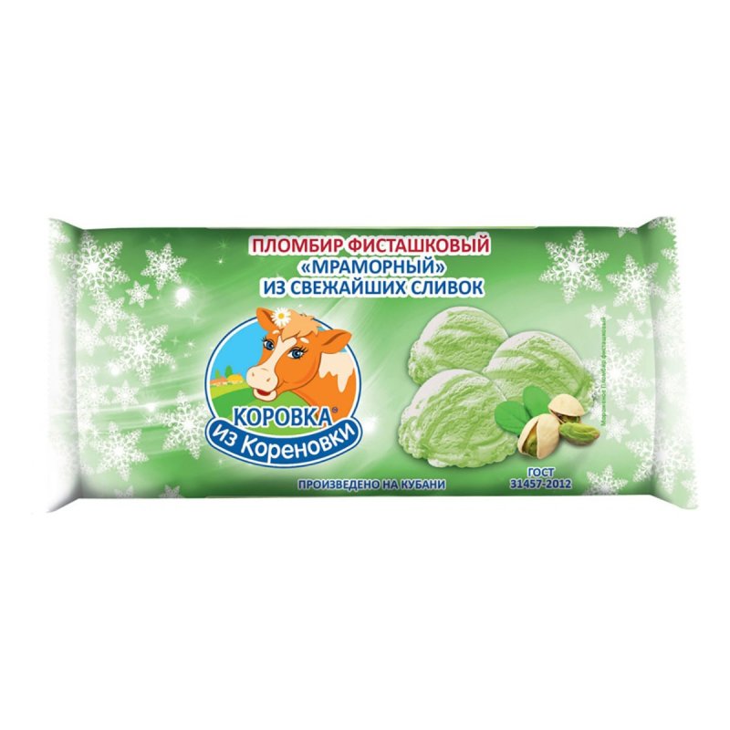 Мороженое коровка из Кореновки пломбир крем-брюле в шоколадно-сливочной глазури 90 г
