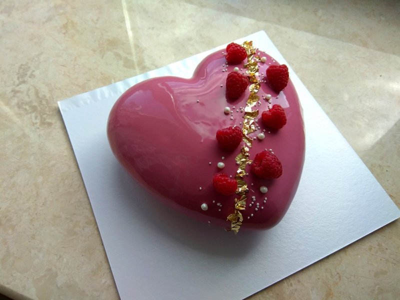 Торт сердце медовые коржи