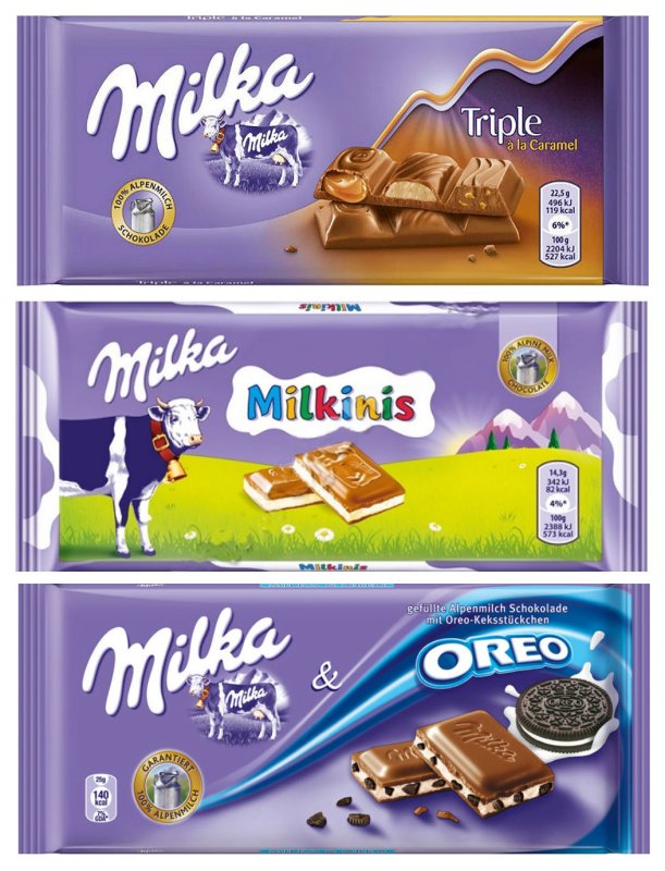 Много шоколадок Милка