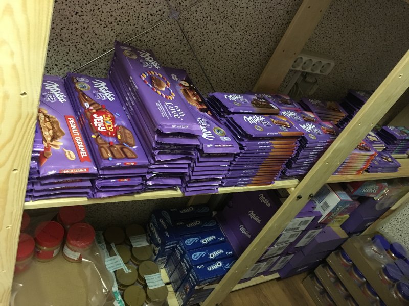 Шоколадки в магазине