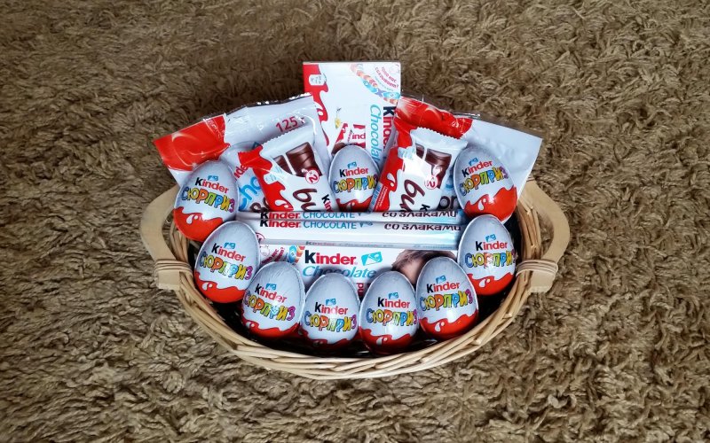 Сердце из Киндер шоколада своими руками