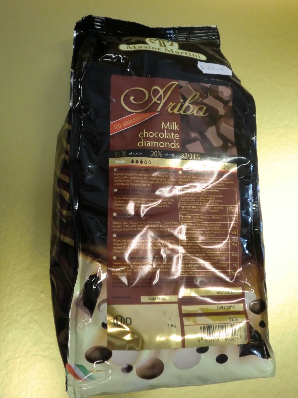 Шоколад Ariba Bianco белый 31% (коробка 10 кг.)