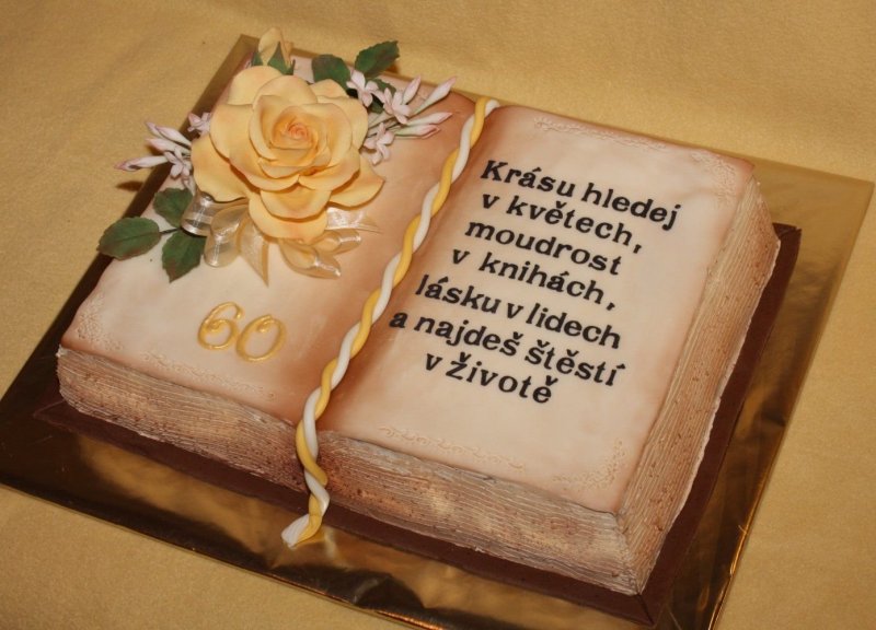 Торт книга на юбилей