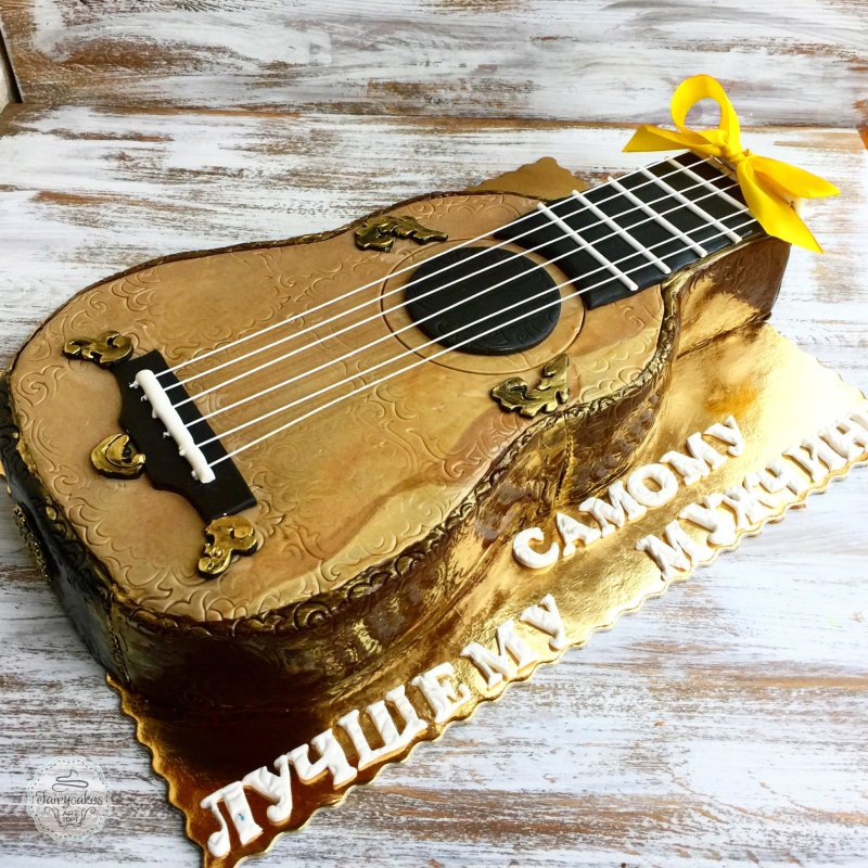 Торт гитара без мастики