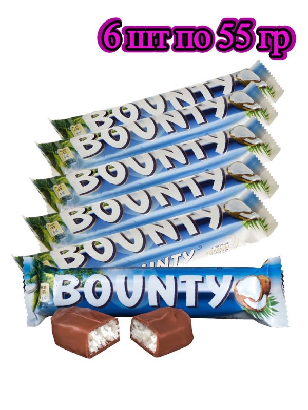 Bounty батончики 7 27.5г