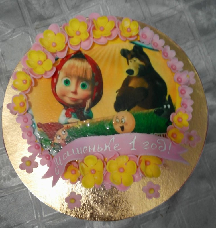 Торт девочка целует мальчика