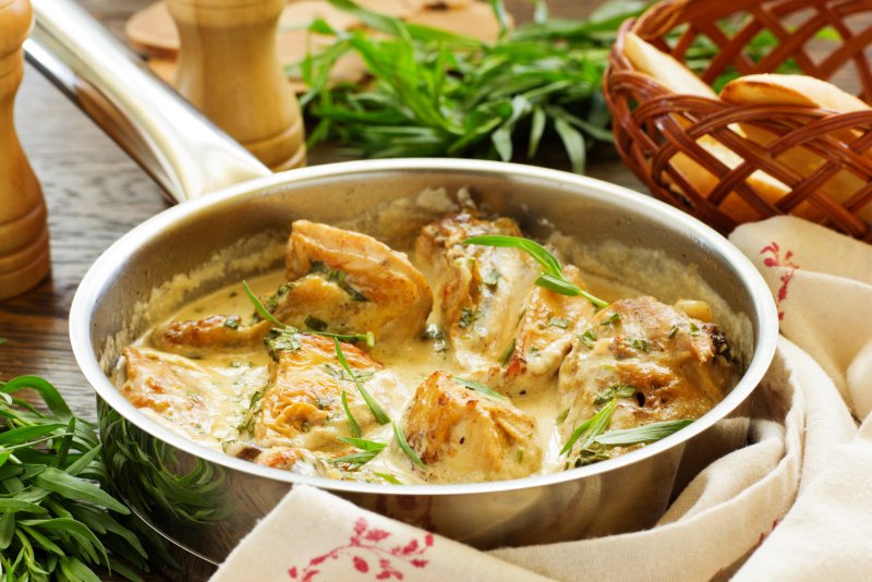 Блюдо из курицы вид сверху