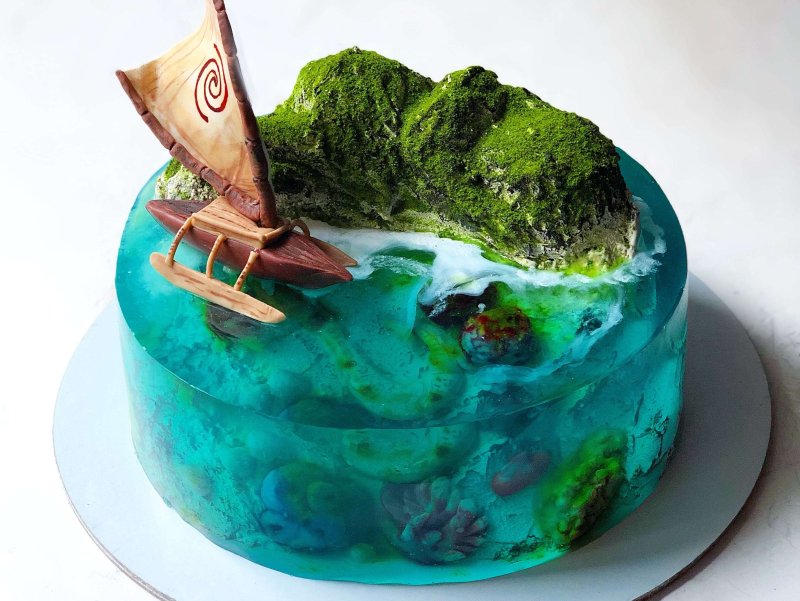 Торт кремовый морской