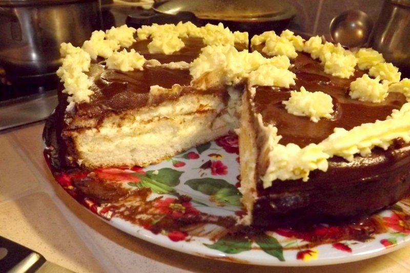 Торт шоколадный с крекерами