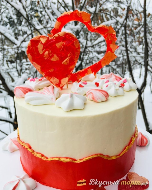 Муссовые пирожные сердечки