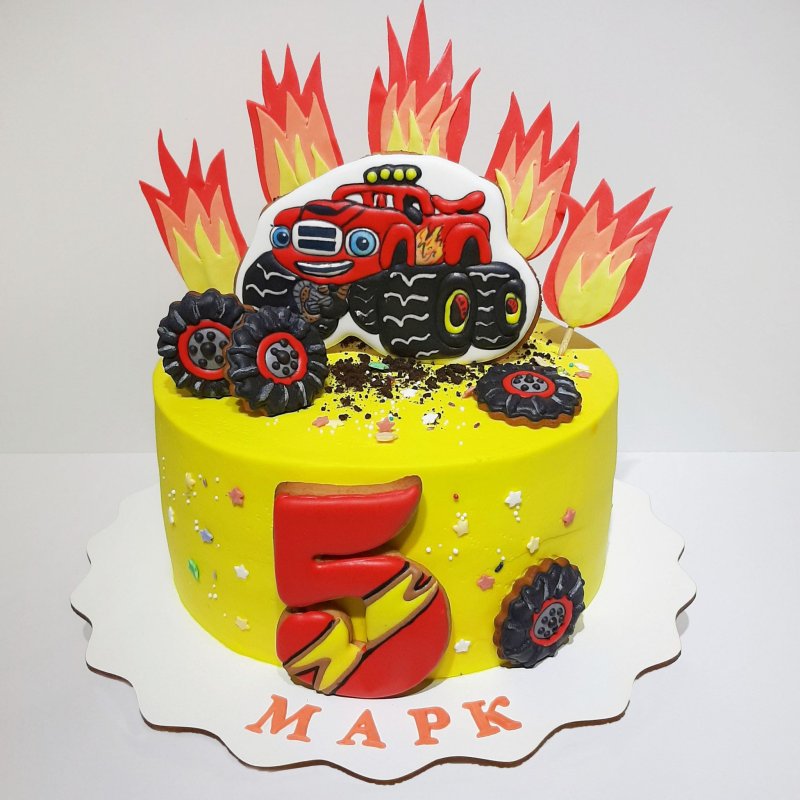 Детские торты с машинками