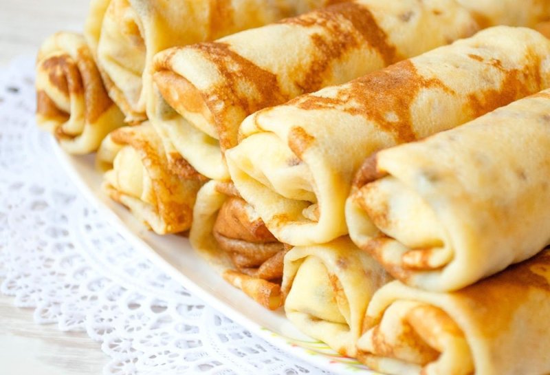 Блины с индейкой и сыром