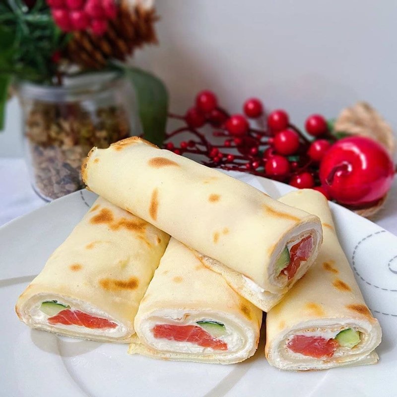 Блины с семгой