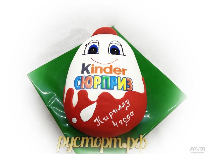 Торт с украшением из сладостей