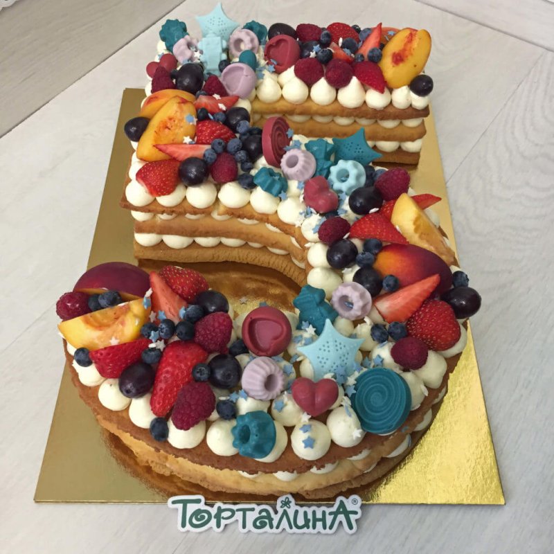 Торт цифра 5