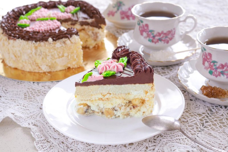Миндально шоколадный торт