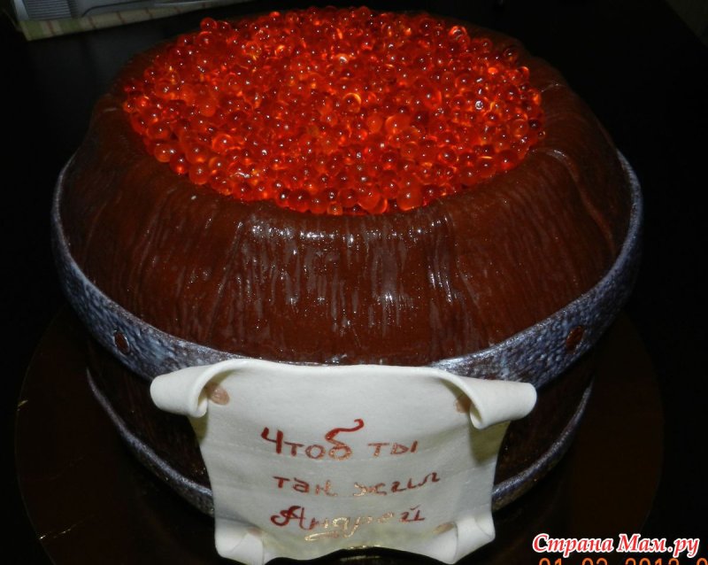 Торт с икрой