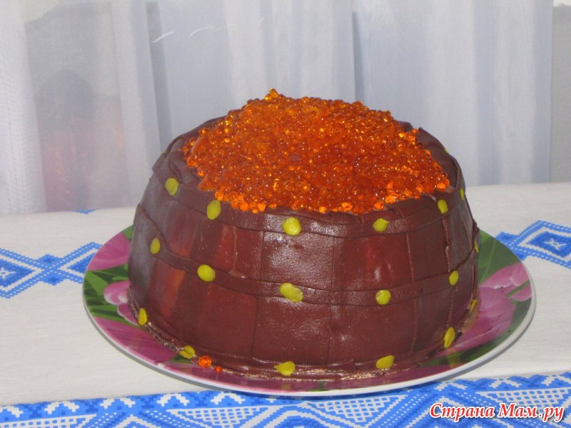 Торт декор с икрой