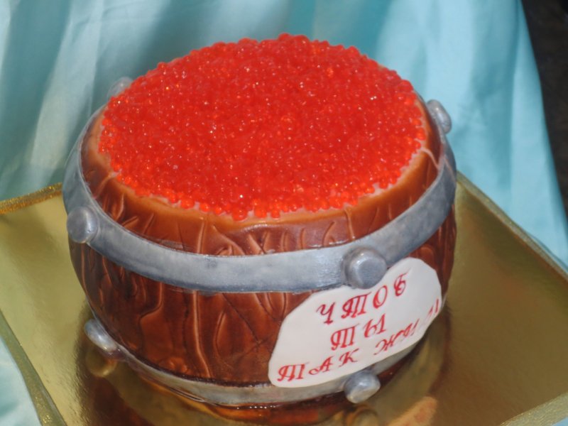 Торт кадка с икрой