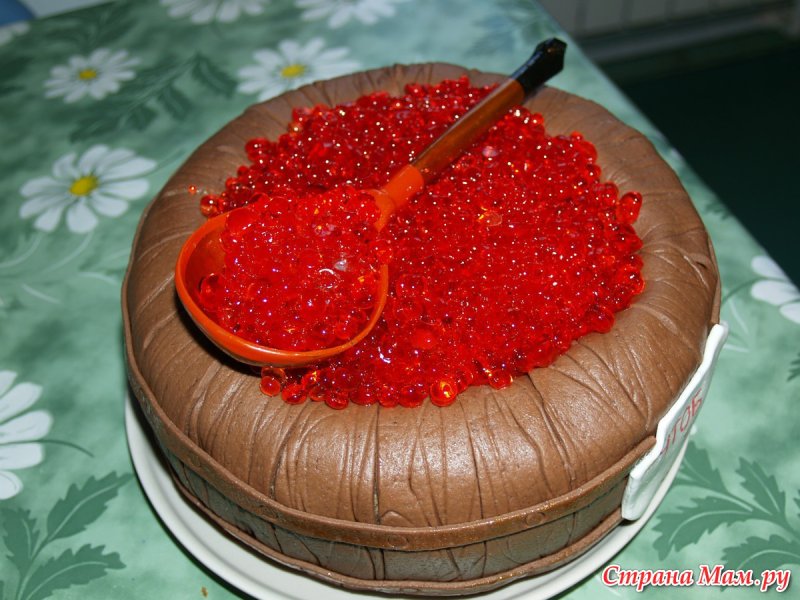 Бочка красной икры