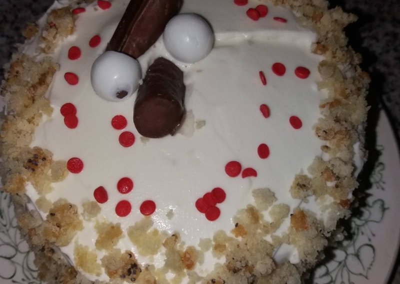 Торт мишка на севере с безе