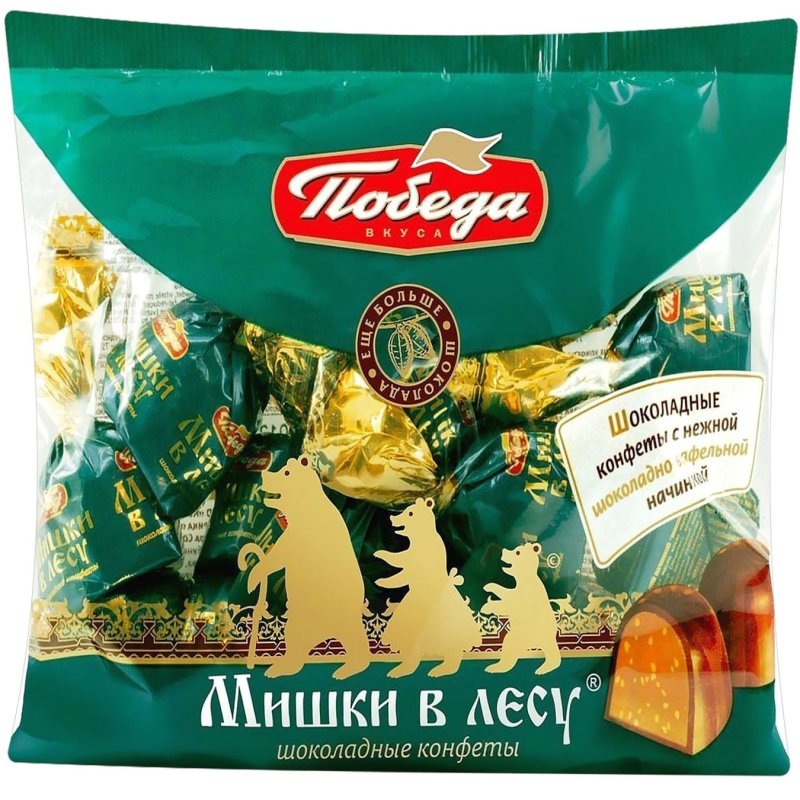 Конфеты с медведем на обертке