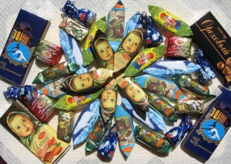Старинные конфеты в коробках