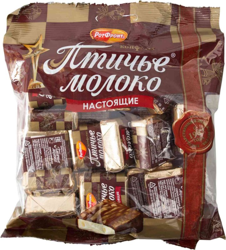 Конфеты рот фронт Птичье молоко 225 г