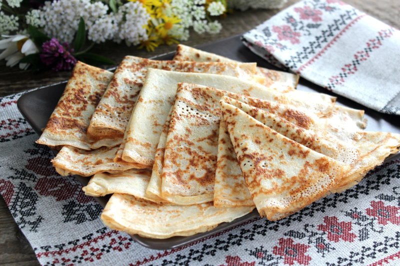 Блины на сыворотке тонкие