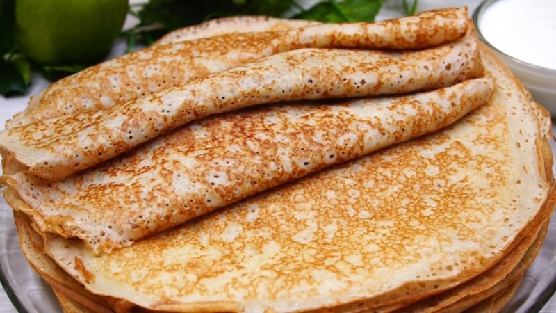 Заварные блины на кефире