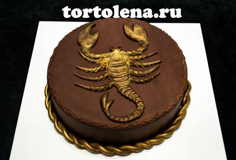 Скорпион из мастики на торт