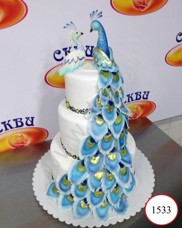 Перья павлина из мастики
