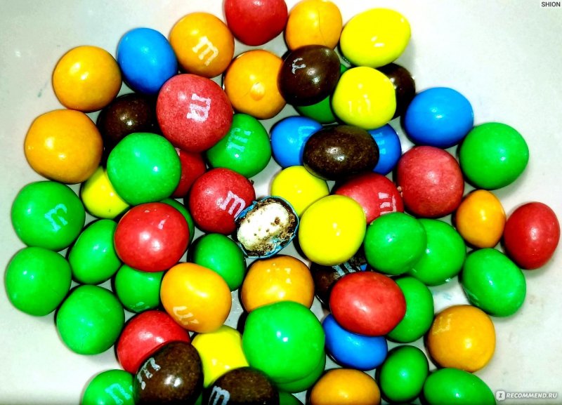 M and m fun Size зеленые