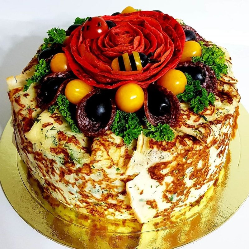 Букет из колбасы и сыра