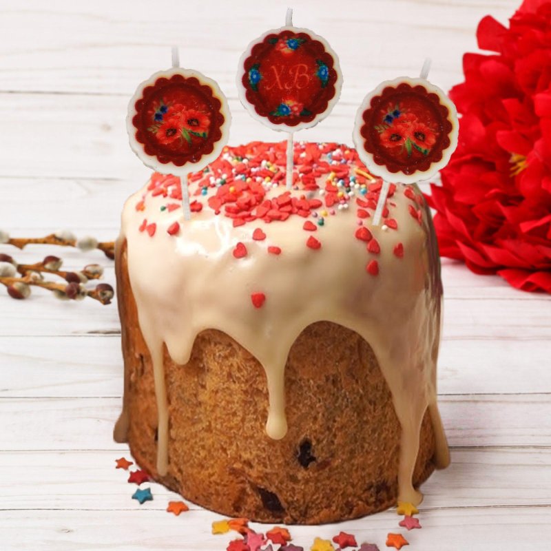Декор для куличей цветы