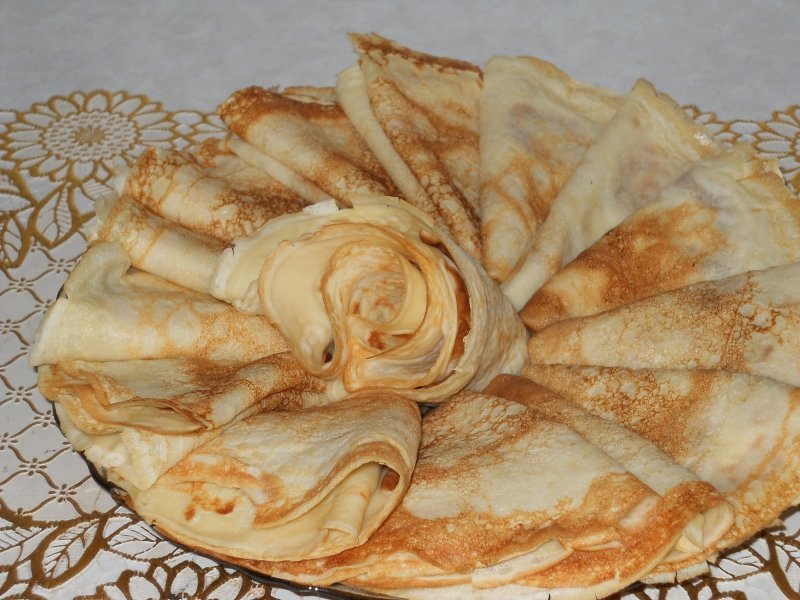 Блины выкладка