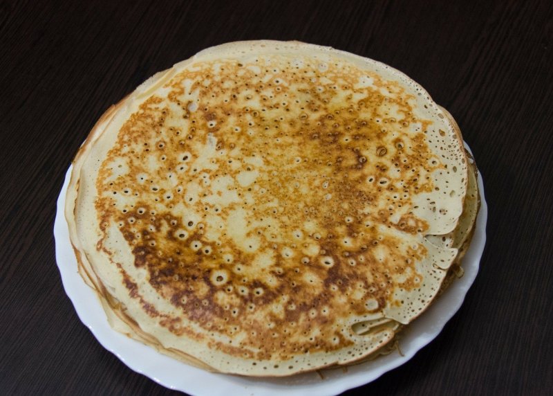 Блины на тарелке