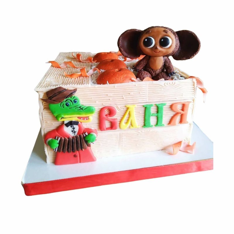 Чебурашка в ящике с мандаринами
