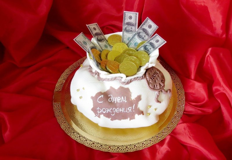 Торт с деньгами