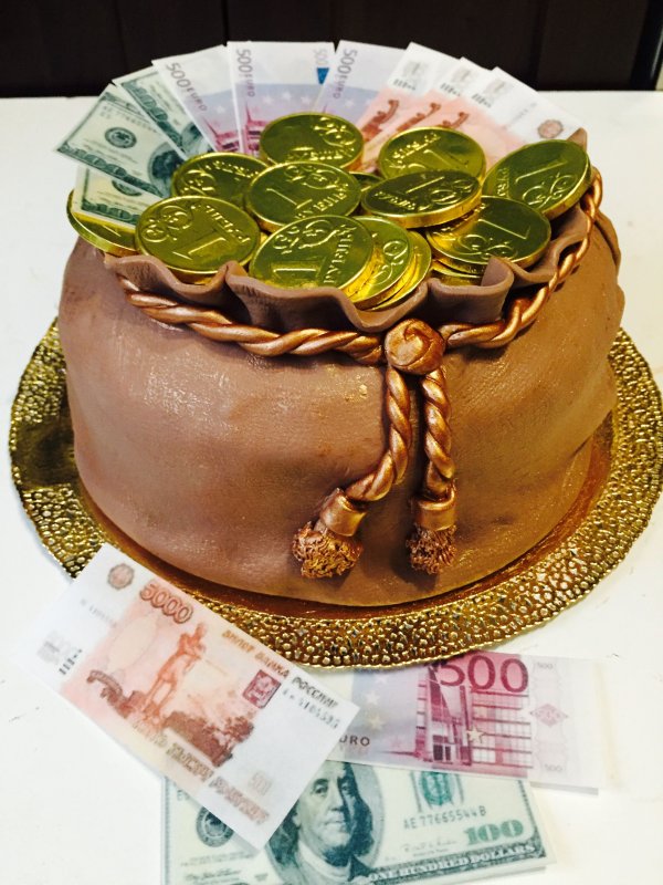 Торт портмоне с деньгами