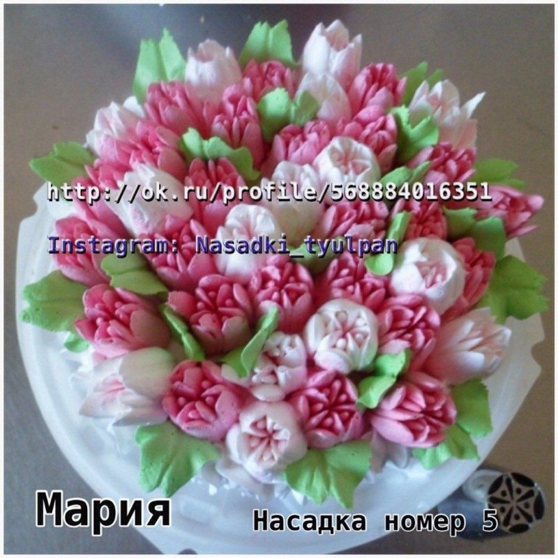 Торт коробка с тюльпанами