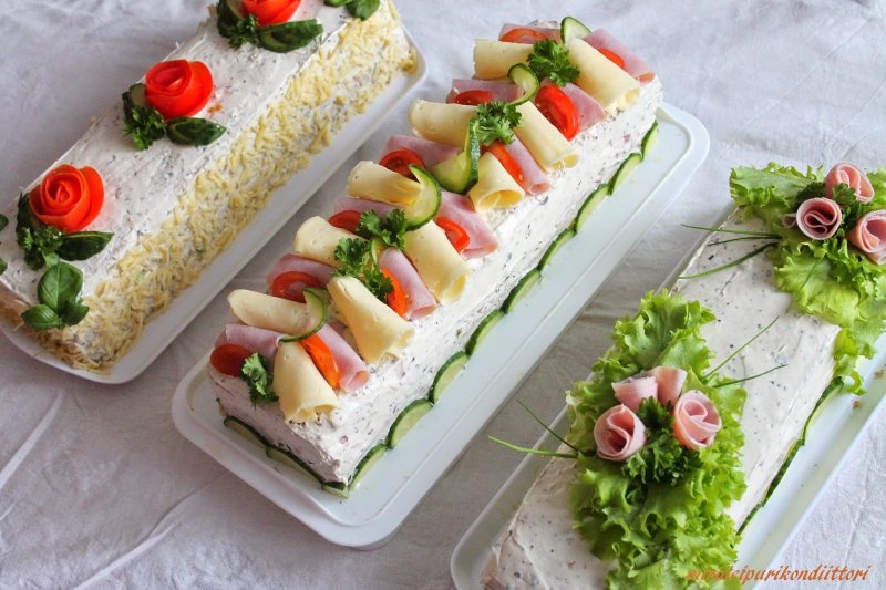 Закусочные торты на праздничный стол