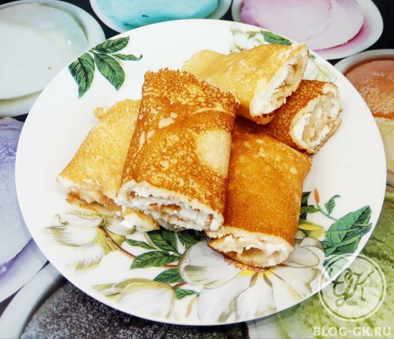Блинчики с творожной начинкой