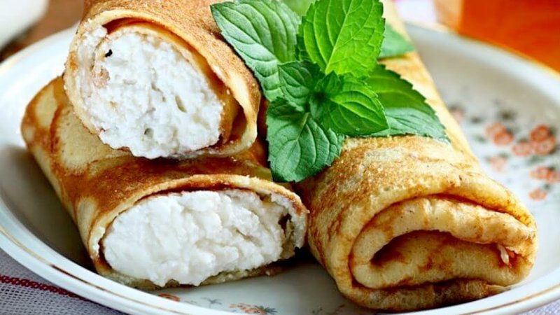 Блинчики с творогом