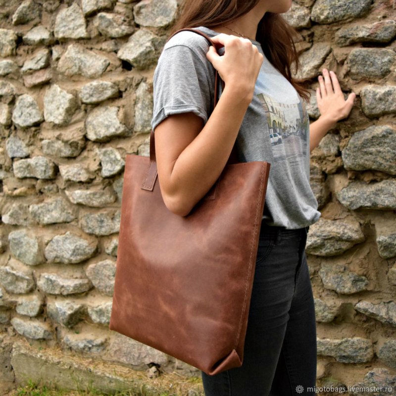 Сумка шоппер Shopper Bag кожаная