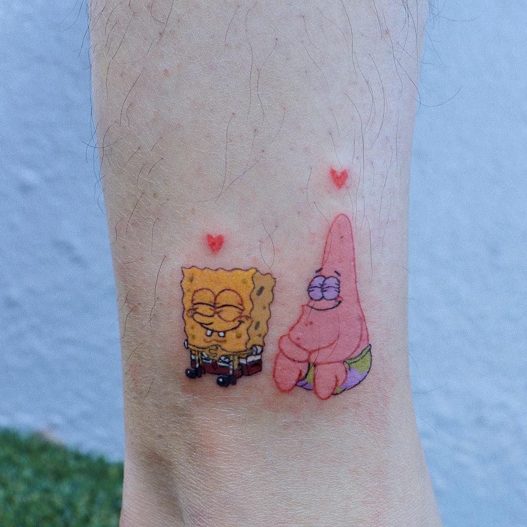 Spongebob friend tattoos